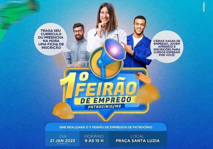 ANUNCIADO O 1º FEIRÃO DE EMPREGO DE PATROCÍNIO/MG