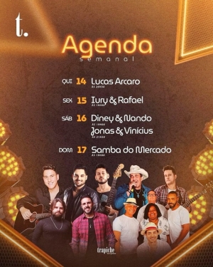 SE LIGA NA PROGRAMAÇÃO DO TRAPICHE PARA ESSE FIM DE SEMANA