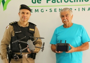 PM RECEBE DRONE DO SINDICATO RURAL PARA PATRULHAMENTO AÉREO RURAL