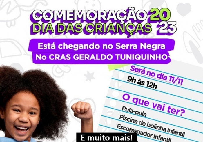 VEM AÍ A COMEMORAÇÃO MAIS ESPERADA DO ANO: DIA DAS CRIANÇAS 2023 NO SERRA NEGRA