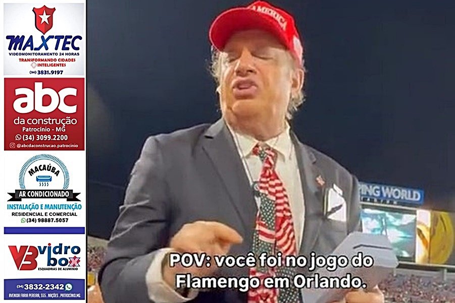 COMEDIANTE MARCOS BAZZAR SE VESTE DE DONALD TRUMP E FAZ SUCESSO NO MUNDIAL DE CLUBE DA FIFA