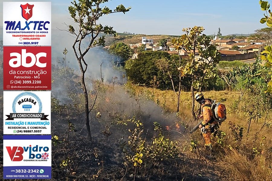 BOMBEIROS MILITARES COMBATEM FOCO DE INCÊNDIO EM PASTAGEM NO SERRA NEGRA