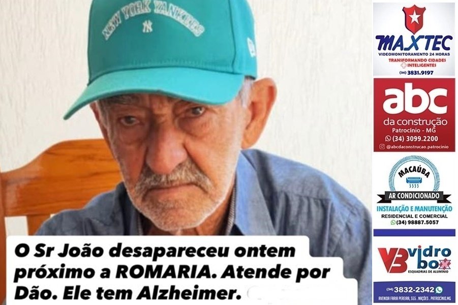IDOSO DE 84 ANOS DESAPARECE DURANTE FESTA DE ROMARIA; BOMBEIROS INTENSIFICAM BUSCAS