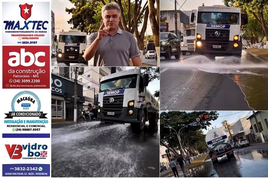 NOVIDADE! LIMPEZA DAS AVENIDAS DA CIDADE TERÁ ÁGUA E CHEIRINHO DE EUCALIPTO