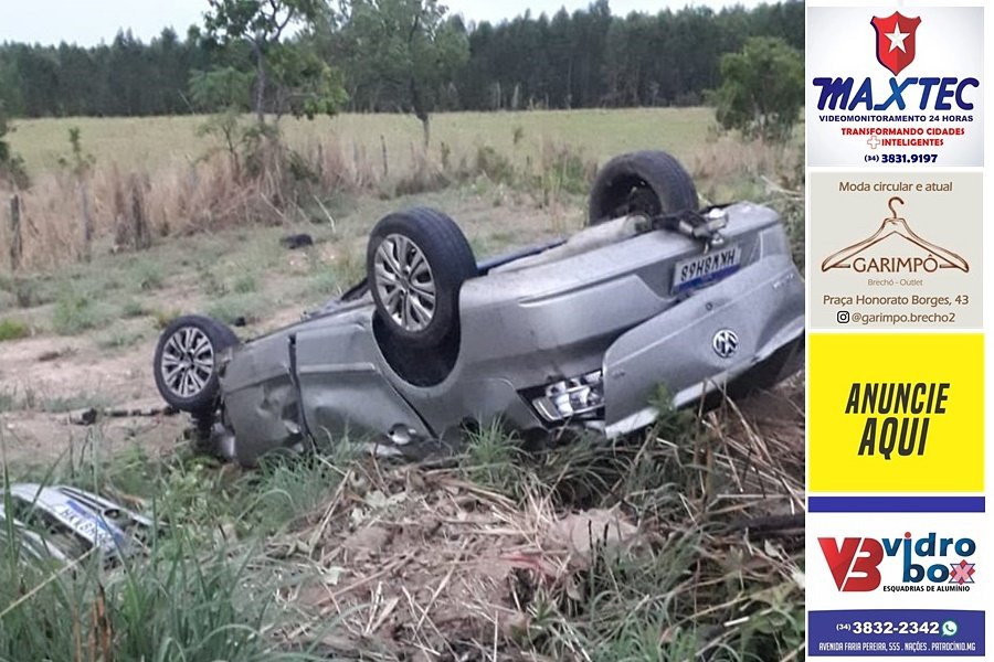 DUPLA MORRE EM CAPOTAMENTO NA MG-190 ENTRE MONTE CARMELO E ABADIA DOS DOURADOS