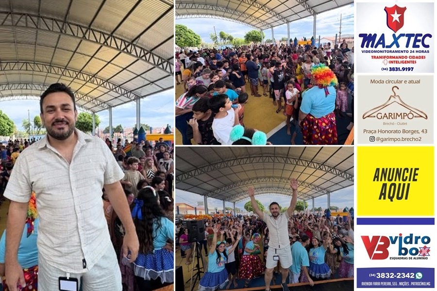 LEANDRO CAIXETA LEVA ALEGRIA AO MORADA NOVA EM COMEMORAÇÃO AO DIA DAS CRIANÇAS