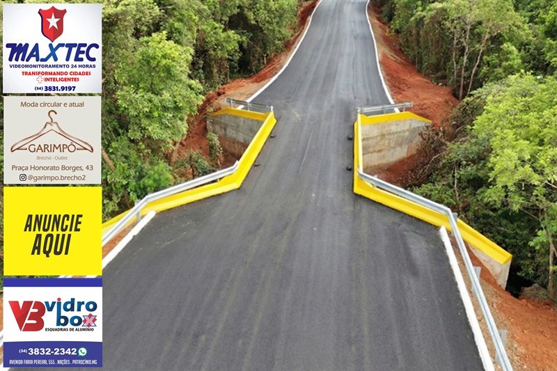 RETOQUES FINAIS NA PRIMEIRA PONTE DE CONCRETO DE PATROCÍNIO NA ESTRADA DE SANTO ANTÔNIO DA LAGOA SECA