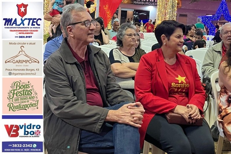 SONHOS DE NATAL 2025 SEGUE ENCANTANDO PATROCÍNIO COM APRESENTAÇÕES CULTURAIS NA PRAÇA SANTA LUZIA