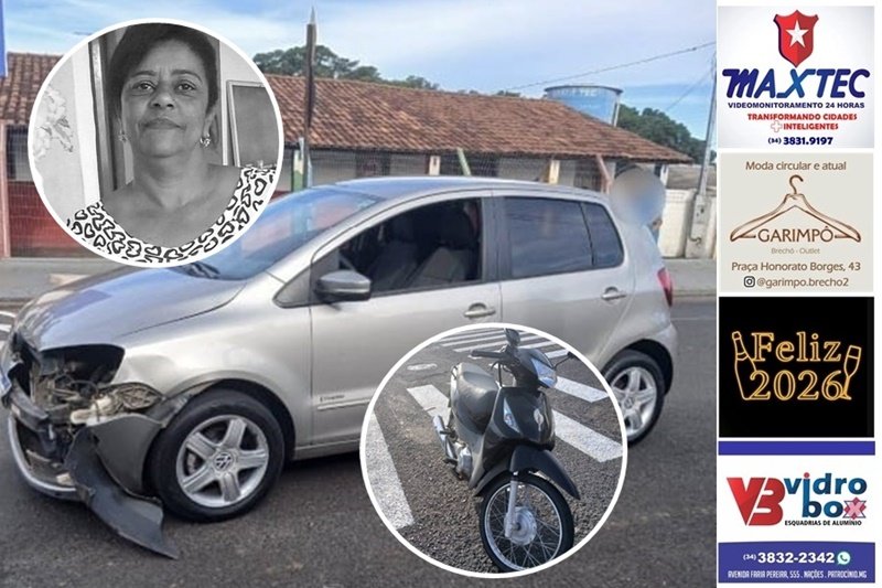 ACIDENTE EM CRUZAMENTO NA MATINHA TERMINA COM MORTE DE MULHER DE 59 ANOS