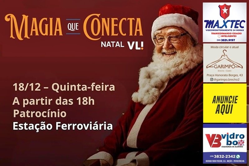 É HOJE! PATROCÍNIO RECEBE O TREM NATALINO DENTRO DA PROGRAMAÇÃO ‘SONHOS DE NATAL’