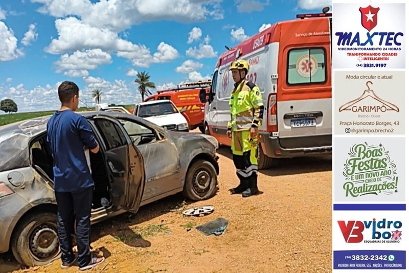 CAPOTAMENTO NA ESTRADA DE ACESSO A PEDROS DEIXA CRIANÇA FERIDA