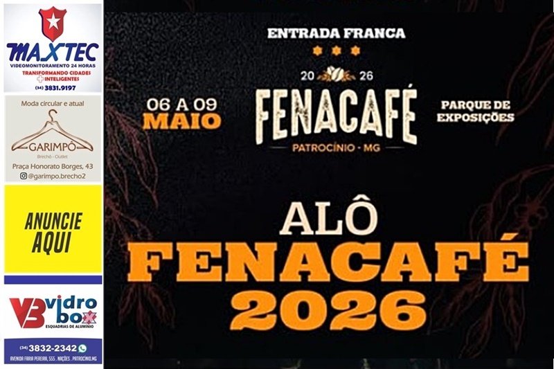 MOTIVO DE FORÇA MAIOR ADIA LANÇAMENTO DA FENACAFÉ 2026 PARA O DIA 17 DE DEZEMBRO
