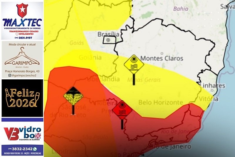 PREVISÃO DO TEMPO PARA O ANO NOVO TRAZ ALERTA DE TEMPESTADE E CALORÃO DE ATÉ 40 °C