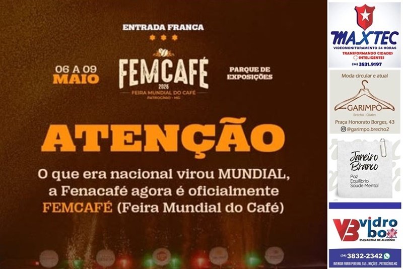 FENACAFÉ EVOLUI E PASSA A SE CHAMAR FEMCAFÉ, A FEIRA MUNDIAL DO CAFÉ