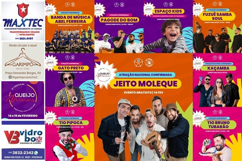 2º FESTIVAL DO QUEIJO MINAS – FOLIA, CAFÉ E QUEIJO: UMA CELEBRAÇÃO DE SABOR E CULTURA EM PATROCÍNIO