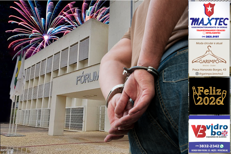 EM RÉVEILLON DE FÚRIA, HOMEM INVADE FÓRUM DA COMARCA E É DETIDO PELA PM
