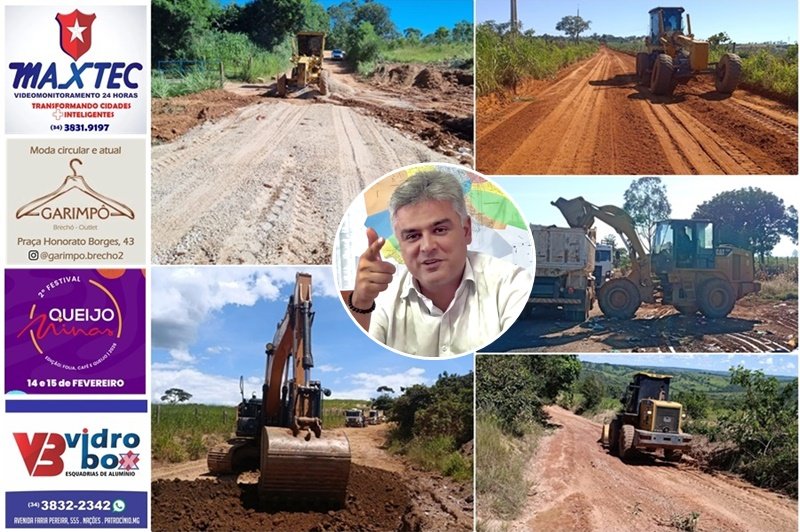 SEMOP APROVEITA ESTIAGEM E INTENSIFICA RECUPERAÇÃO DAS ESTRADAS RURAIS DURANTE O CARNAVAL