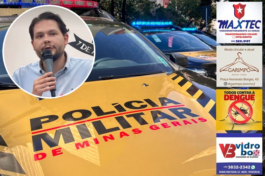 GUSTAVO ENCAMINHA PROJETO QUE DESTINA R$ 729 MIL PARA REFORÇAR SEGURANÇA PÚBLICA EM PATROCÍNIO