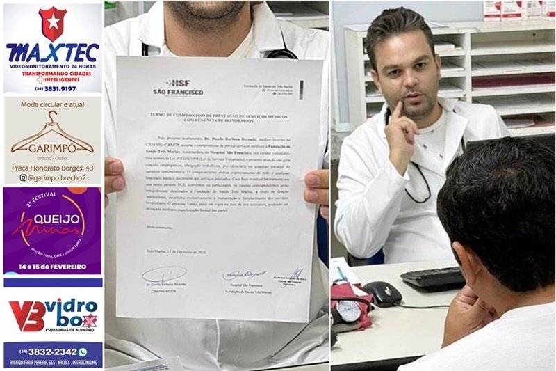 PREFEITO DE TRÊS MARIAS, DR DANILO REZENDE RENUNCIA A HONORÁRIOS MÉDICOS COMO COMPROMISSO COM A SAÚDE PÚBLICA