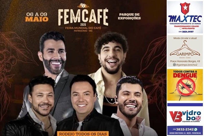 FEMCAFÉ 2026 INICIA VENDA DOS CAMAROTES A PARTIR DO DIA 2 DE MARÇO