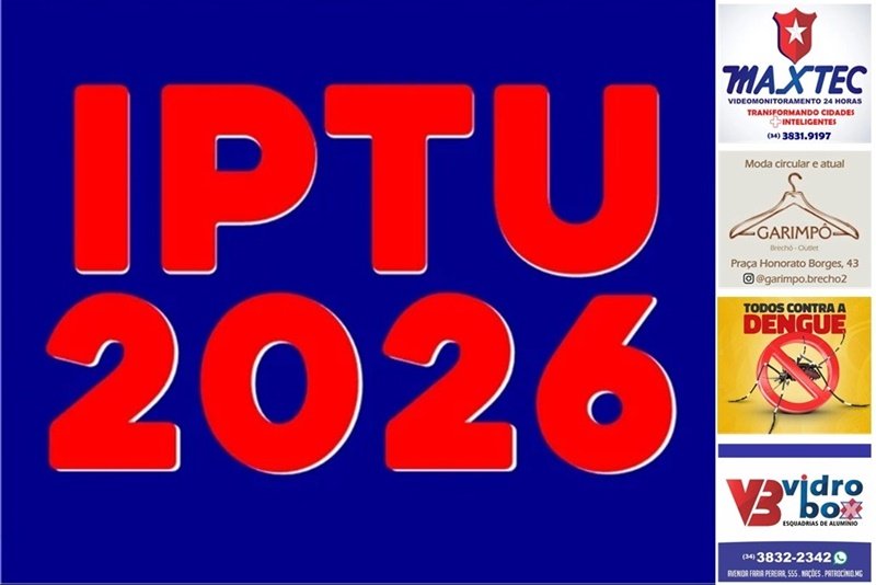 CARNÊS DO IPTU COMEÇAM A SER ENTREGUES EM MARÇO; PRIMEIRA PARCELA VENCE EM 15 DE ABRIL