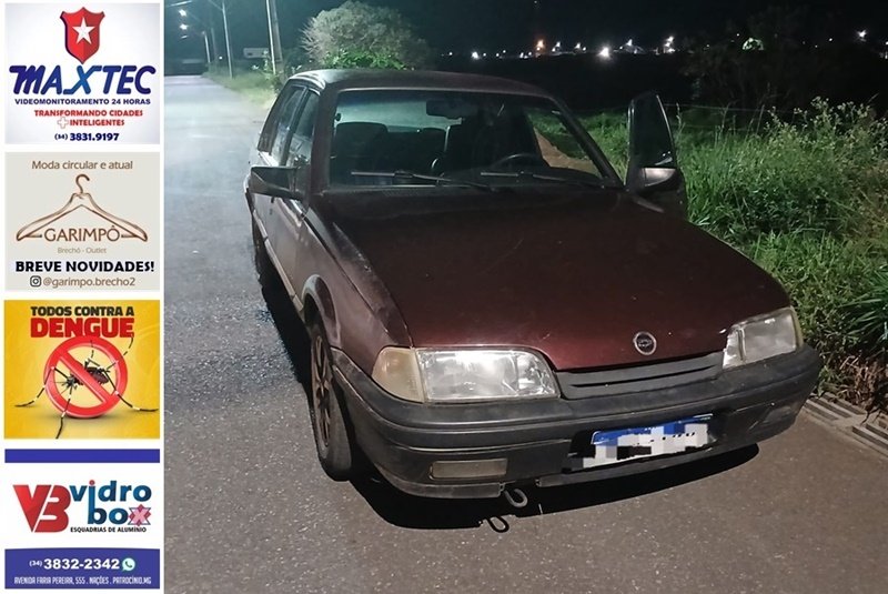 EM AÇÃO RÁPIDA, PM RECUPERA MONZA VERMELHO FURTADO NAS PROXIMIDADES DO HOSPITAL