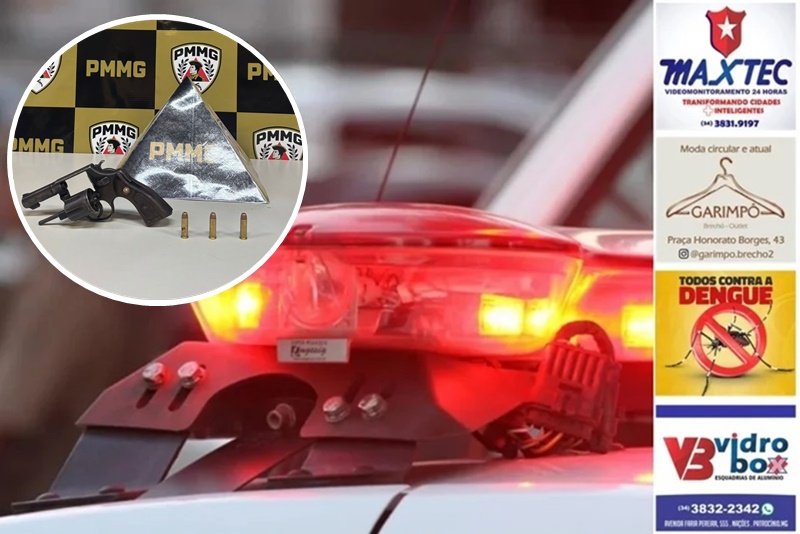 DISCUSSÃO FAMILIAR TERMINA EM PRISÃO E APREENSÃO DE ARMA NO DOMINGO EM PATROCÍNIO