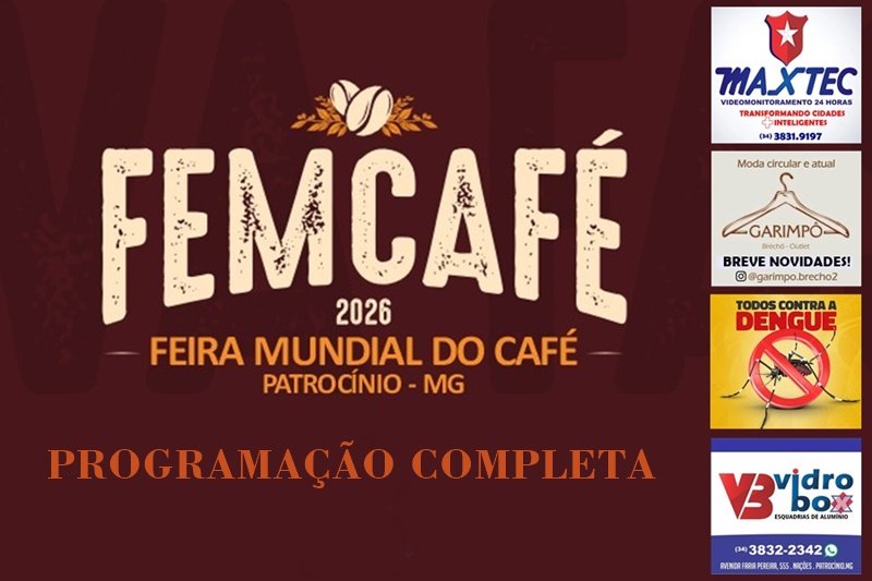 FEMCAFÉ 2026 TERÁ PROGRAMAÇÃO AMPLIADA PARA MARCAR TRANSFORMAÇÃO DA FESTA EM FEIRA MUNDIAL DO CAFÉ