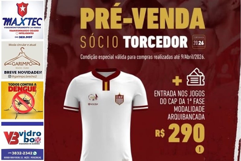 CLUBE ATLÉTICO PATROCINENSE INICIA PRÉ-VENDA DA CAMISA ‘SÓCIO TORCEDOR 2026’