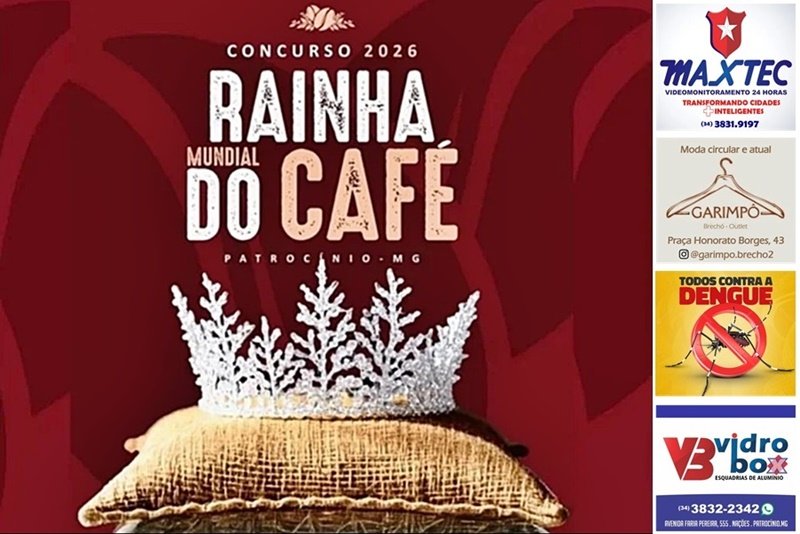 SELETIVA DO RAINHA MUNDIAL DO CAFÉ 2026 É NESTA QUARTA (04) EM PATROCÍNIO