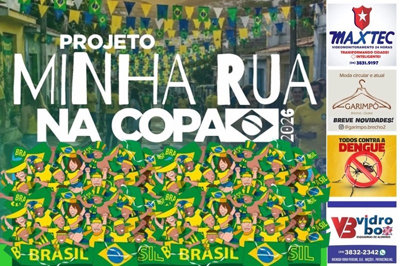 CONCURSO ‘MINHA RUA NA COPA’ VAI PREMIAR LOCAIS COM DECORAÇÃO MAIS CRIATIVA EM PATROCÍNIO