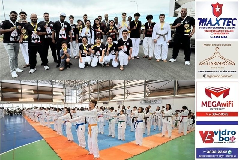 TAEKWONDO PATROCINENSE CONQUISTA 36 MEDALHAS E DOIS TROFÉUS EM CAMPEONATO INTERMUNICIPAL