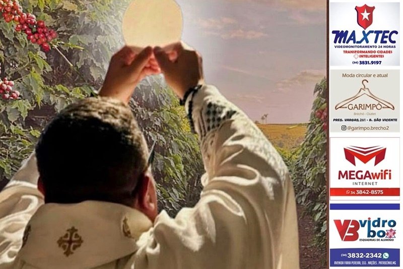 3º FESTIVAL DA COLHEITA REALIZA MISSA EM AÇÃO DE GRAÇAS PELA COLHEITA DO CAFÉ NA PRAÇA MATRIZ