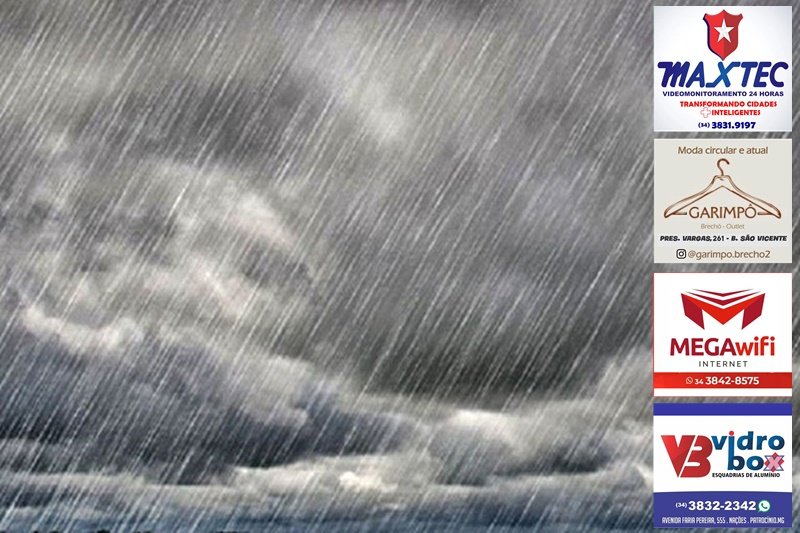 ALERTA METEOROLÓGICO: RISCO DE CHUVA FORTE NO TRIÂNGULO MINEIRO E ALTO PARANAÍBA!