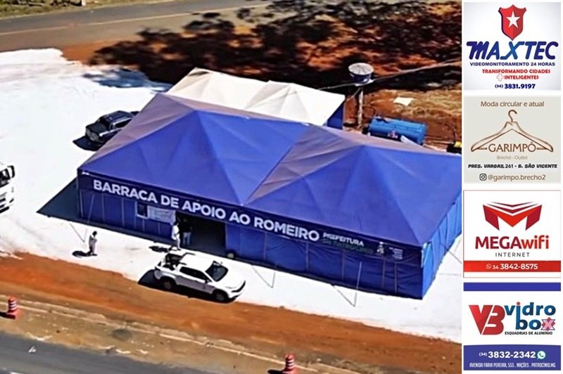 ROMARIA: COM ESTRUTURA AMPLIADA, BARRACAS DE APOIO AOS ROMEIROS VÃO FUNCIONAR DE 31 DE JULHO A 14 DE AGOSTO
