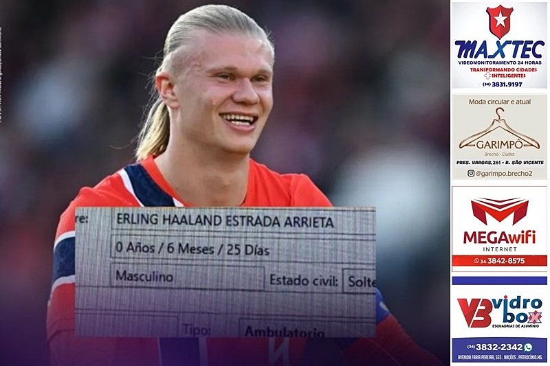 BEBÊ COLOMBIANO RECEBE O NOME DE HAALAND MOSTRANDO O PRESTÍGIO MUNDIAL DO ATACANTE NORUEGUÊS