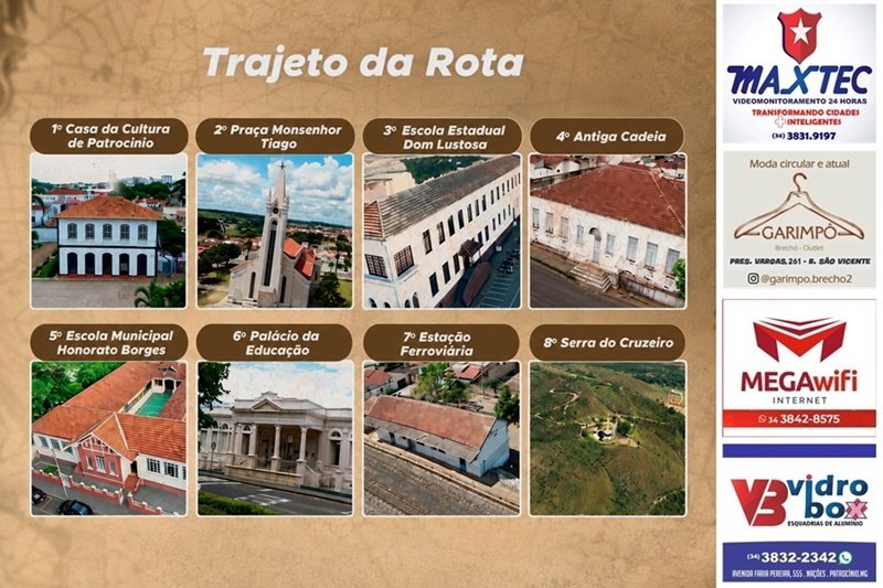 ROTA TURÍSTICA DO PATRIMÔNIO DE PATROCÍNIO TERÁ MAIS UM PASSEIO GUIADO NO DIA 25; INSCRIÇÕES SÃO GRATUITAS