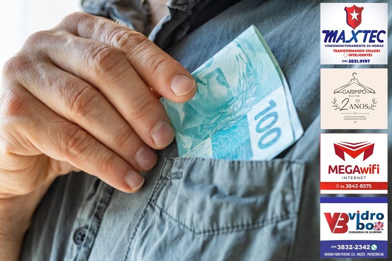 Brazil money, A man takes a hundred Brazilian reais banknote from his shirt pocket. Financial business concept