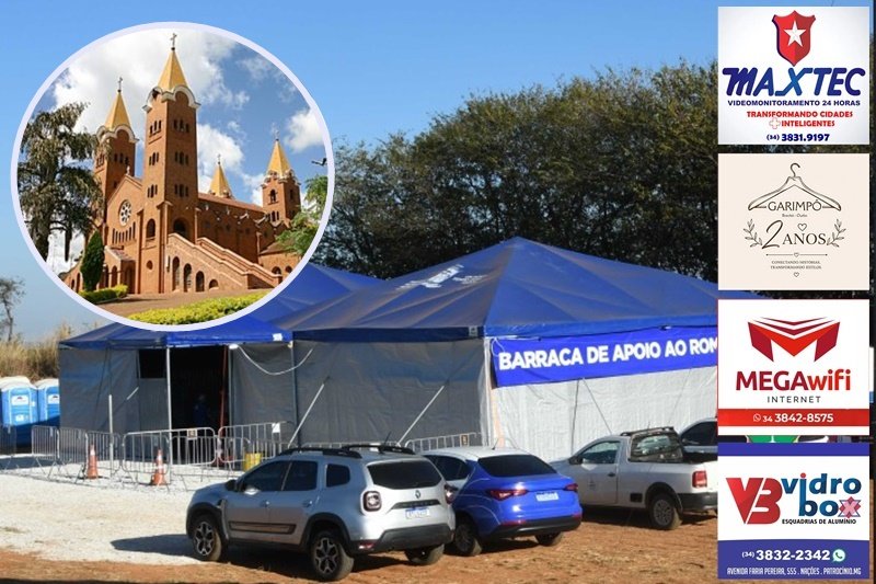 TRÊS BARRACAS DE APOIO AOS ROMEIROS NA BR 365 TIVERAM UM CUSTO R$ 747 MIL MENOR QUE 2014