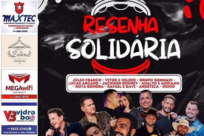 RESENHA SOLIDÁRIA NO PTC VAI ARRECADAR RECURSOS PARA O CANTOR PAULO CRISTIANO, VÍTIMA DE AVC