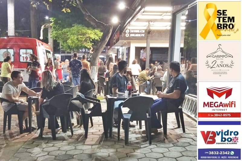 FOGO NA PRAÇA! INCÊNDIO EM LANCHONETE NA PRAÇA SANTA LUZIA DEIXOU 5 FERIDOS NESTE DOMINGO, 6