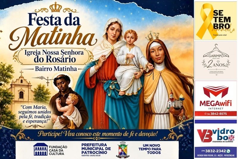 FESTA DA MATINHA REÚNE FÉ, TRADIÇÃO E CULTURA EM HOMENAGEM A N. SRA.DO ROSÁRIO; PROGRAMAÇÃO SEGUE ATÉ O DIA 20
