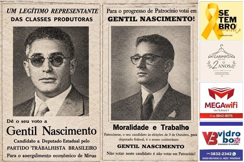 HÁ 71 ANOS, PATROCÍNIO SONHOU COM O PALÁCIO DA LIBERDADE E CHEGOU À CÂMARA FEDERAL