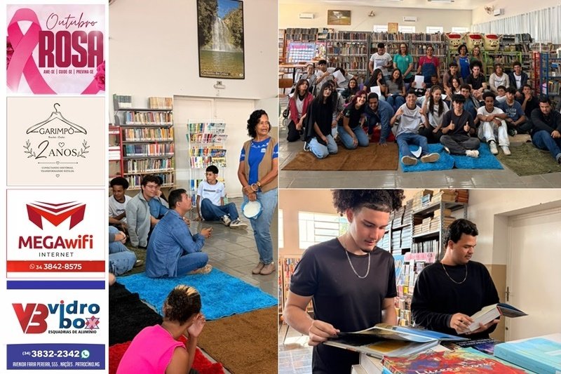 BIBLIOTECA PÚBLICA DE PATROCÍNIO CELEBRA 87 ANOS LEVANDO LITERATURA E REFLEXÃO AOS ESTUDANTES
