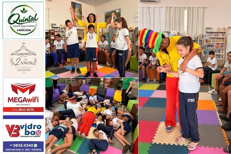 BIBLIOTECA MUNICIPAL PROMOVE MANHÃ DE INCENTIVO A LEITURA COM ALUNOS DA ESCOLA MUNICIPAL HONORATO BORGES