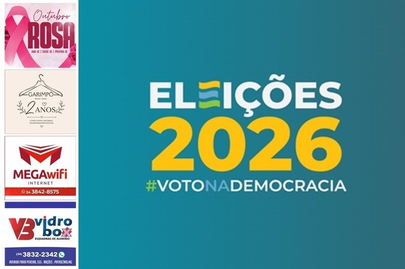 ELEIÇÕES 2026: QUEM FORAM OS MAIS VOTADOS EM PATROCÍNIO NO PRIMEIRO TURNO