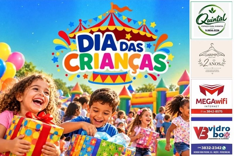 DIA DAS CRIANÇAS: GOVERNO MUNICIPAL REALIZA COMEMORAÇÃO ESPECIAL NESTE SÁBADO, 24 DE OUTUBRO