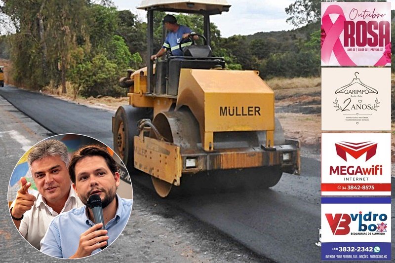 ASFALTO AVANÇA NA ESTRADA DE DOURADOS; OBRA DE R$ 3,8 MILHÕES CHEGA AOS PRIMEIROS 3 QUILÔMETROS