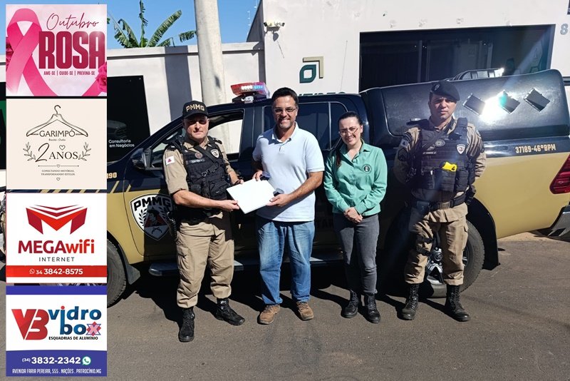 CONSELHO RURAL DE SEGURANÇA PREVENTIVA DE PATROCÍNIO DOA EQUIPAMENTOS PARA PATRULHA RURAL