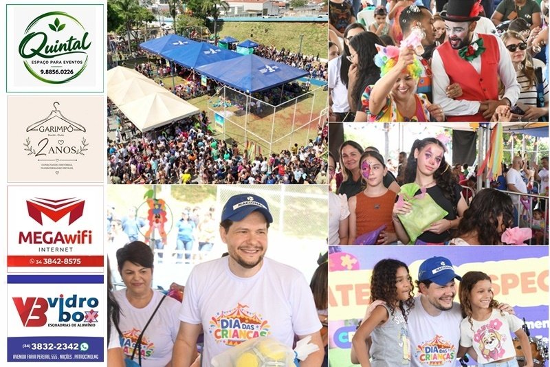PATROCÍNIO: GRANDE FESTA DAS CRIANÇAS REÚNE MILHARES DE PESSOAS EM MANHÃ DE ALEGRIA E DIVERSÃO